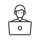 student-using-laptop-icon-free-vector