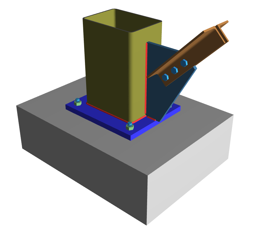 Brace to Column Base Plate Connection_1