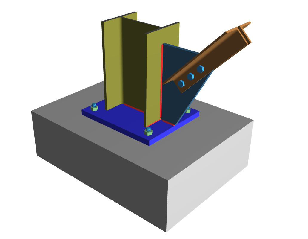 Brace to Column Base Plate Connection_2