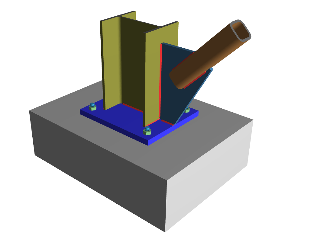 Brace to Column Base Plate Connection_4