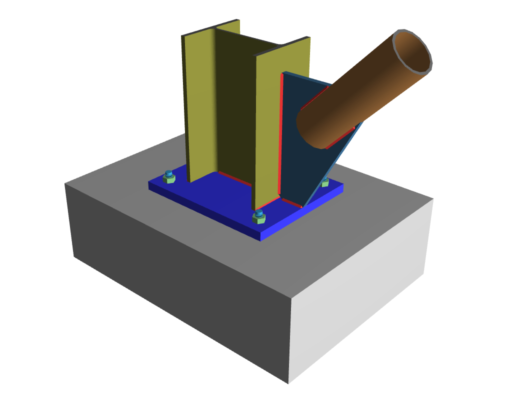 Brace to Column Base Plate Connection_5