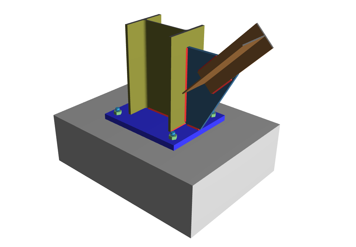 Brace to Column Base Plate Connection_7