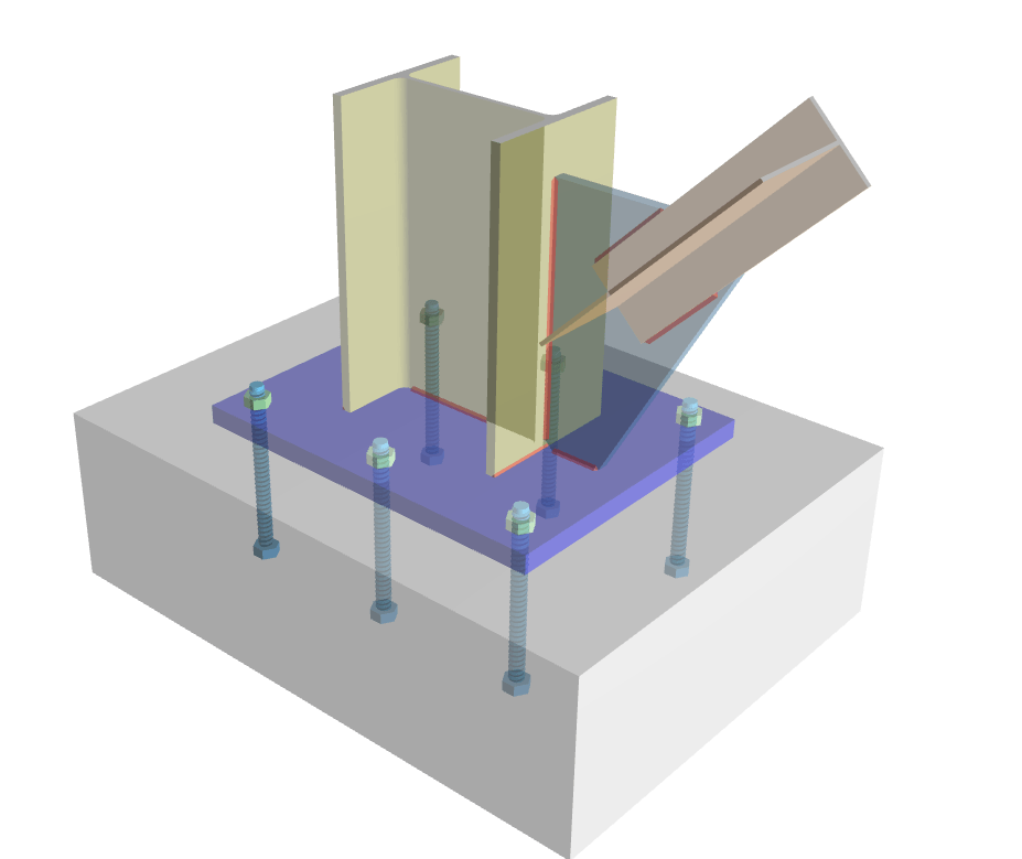 Brace to Column Base Plate Connection_8