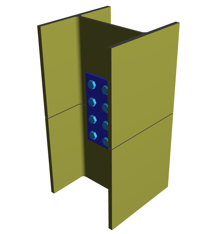 Column Shear Tab Splice Connection_1