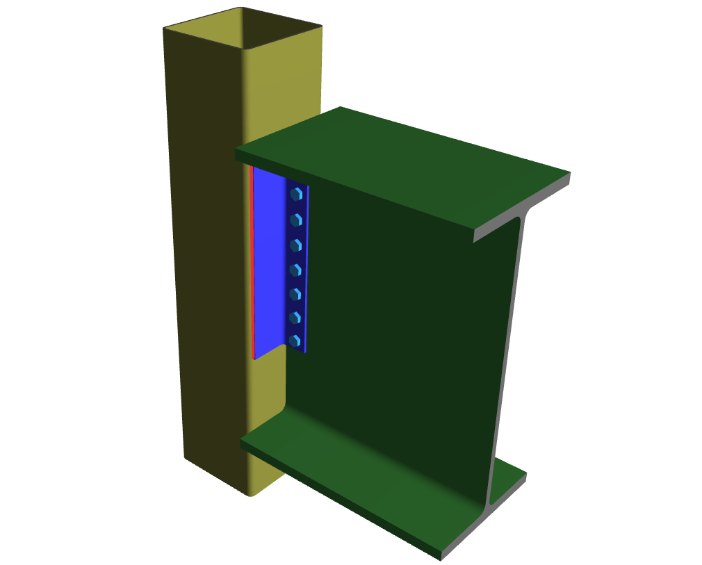 Column-Beam Clip Angle-One Side-Shear Connection_2