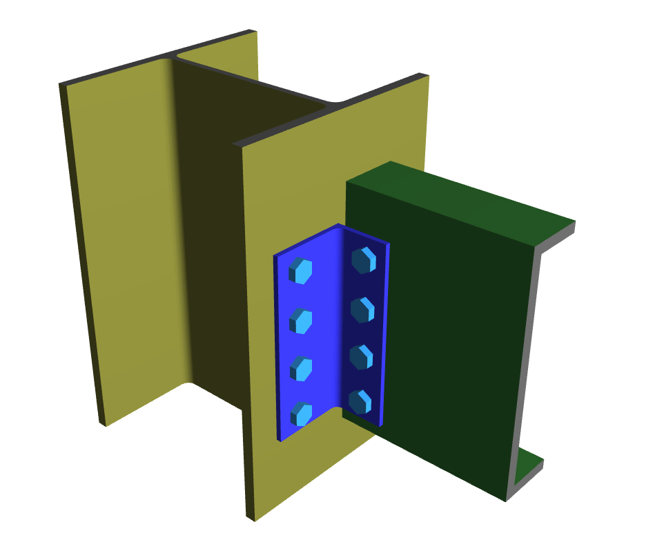 Column-Beam Clip Angle-One Side-Shear Connection_3