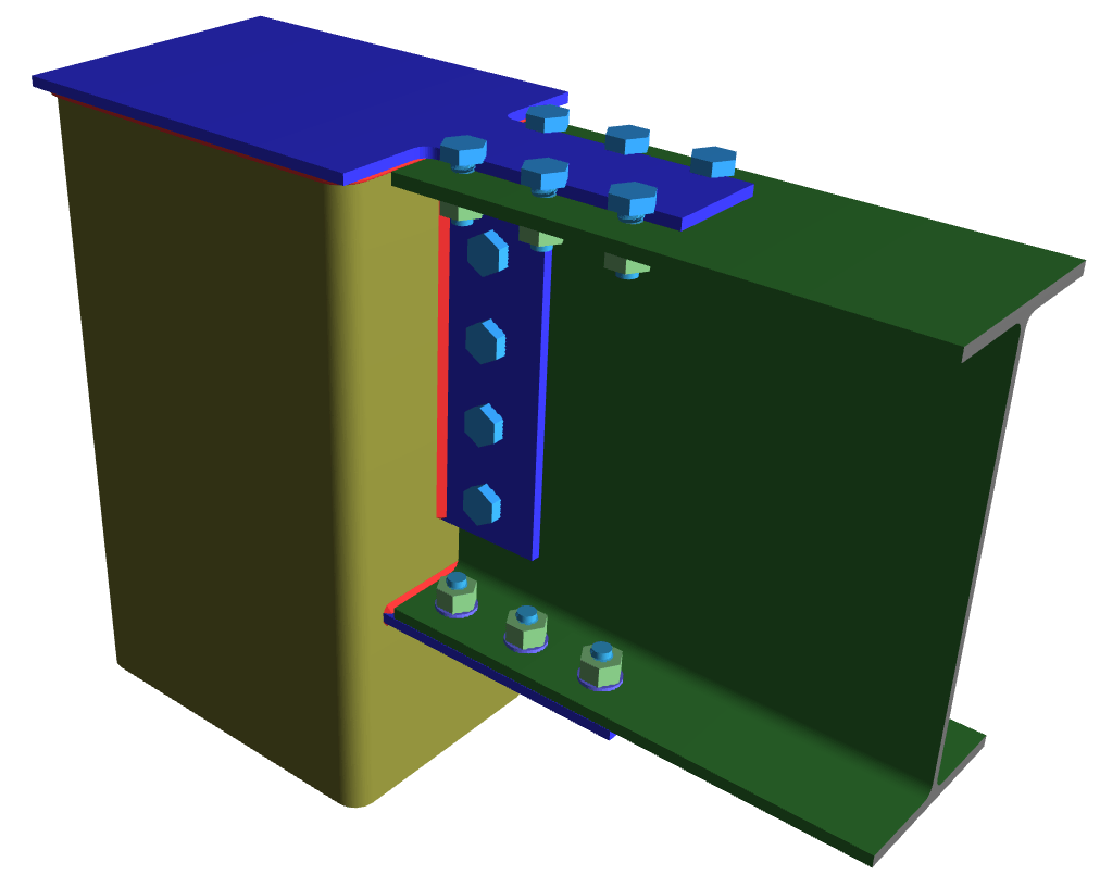 Beam to Column Flange Plate Column Cap Plate Moment Connection_1