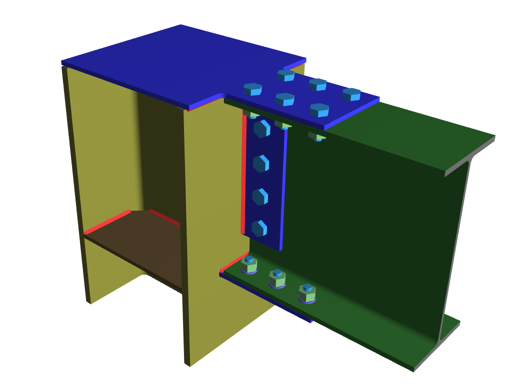 Column-Beam Flange Plate Column Cap Plate Moment Connection_2