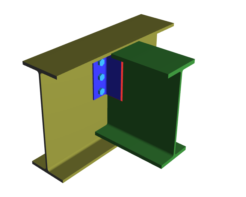 Beam to Girder Clip Angle-One Side-Shear Connection_1